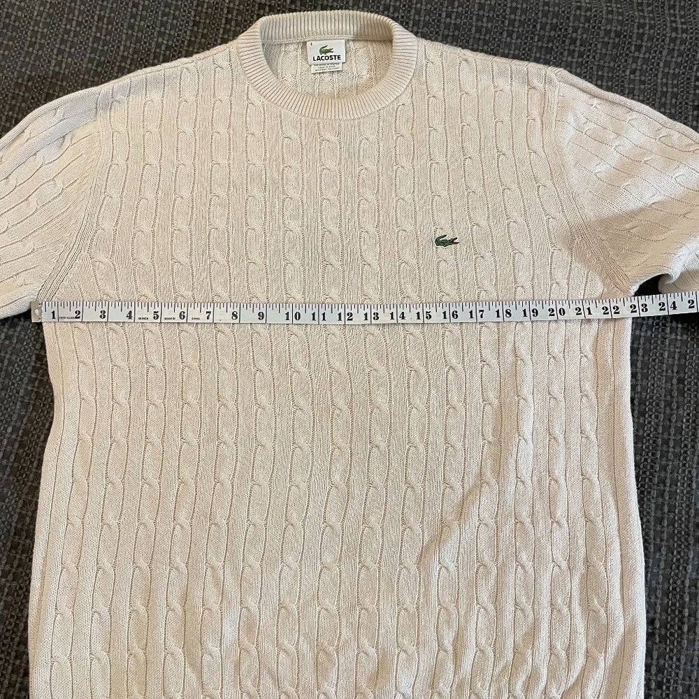 Lacoste - Cable knit cream sweater - SIZE M